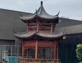 雙層六角古建涼亭