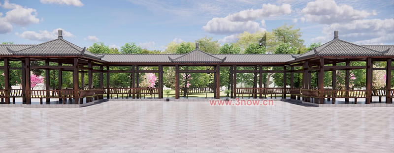涼亭生產(chǎn)設(shè)計效果圖
