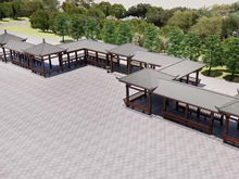 定制防腐木長廊是多少錢一平方，長廊廠家為您提供設(shè)計效果圖